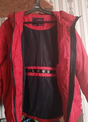 Куртка баллоновая женская размер 54 52 красного цвета6 фото