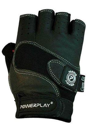 Рукавички для фітнесу та важкої атлетики 1552 s чорний (07228019), power play