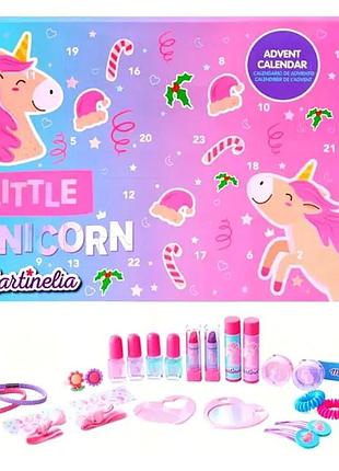 Адвент-календарь martinelia маленький единорог детская косметика