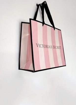 Victoria's secret пакет сікрет рожевий для одягу білизни подарунків брендований фірмовий пакетик упаковка сумка2 фото