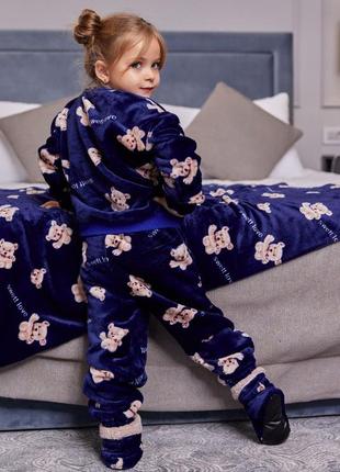 Детская теплая махровая пижама, 92-110 см. 19715382 фото