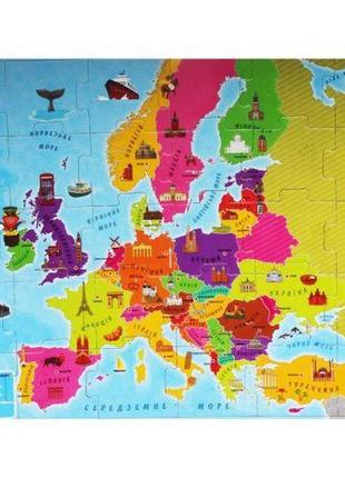 Магнитный пазл "карта европы", 30 элементов, 38 х 28 см