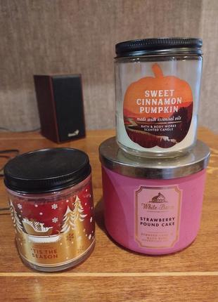 Лот свічок sweet cinnamon pumpkin strawberry pound cake the season