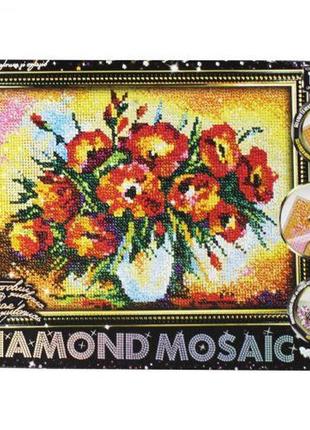 Алмазная живопись "diamond mosaic. маки"1 фото