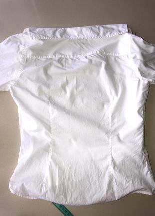 Белая базовая приталенная рубашка ralph lauren slim fit 6 оригинал9 фото
