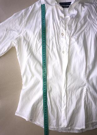 Белая базовая приталенная рубашка ralph lauren slim fit 6 оригинал7 фото