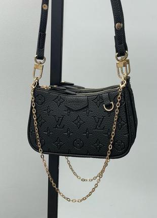 Женская сумка в стиле easy pouch on strap monogram black люкс качество