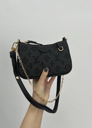Женская сумка в стиле easy pouch on strap monogram black люкс качество7 фото