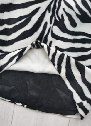 Плюшевая юбка на подкладке под зеброчку2 фото