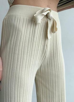 Шикарный вязаный костюм кофта в  полоску2 фото