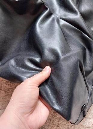 Кожаные брюки клеш