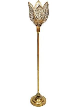 Підсвічник aivars "квітка" 21х18.5х104 см на високій ніжці, металевий1 фото