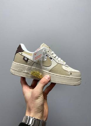 Превосходные nike air force 1 low tan bling(демисезон)