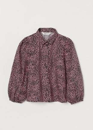 Блузка хлопковая для девочки h&m 0925542-001 146 см (10-11 years) розовый