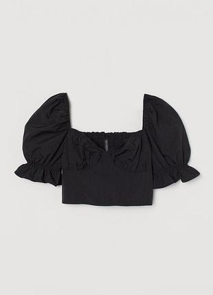 Топ для жінки h&m 0933675-001 36,s чорний