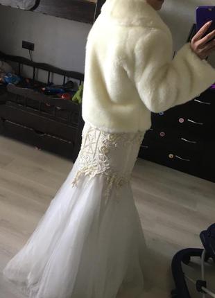 Ціну знижено!!! весільна сукня кожушок6 фото