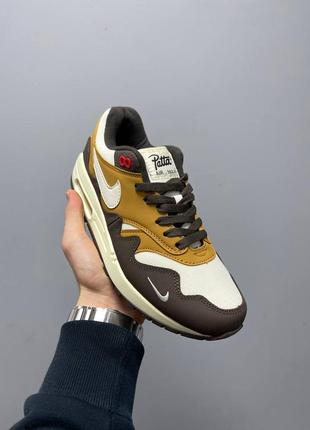 Великолепные nike air max 1 x patta beige brown(демисезон)2 фото