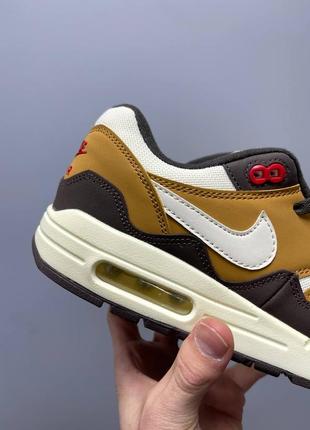 Великолепные nike air max 1 x patta beige brown(демисезон)7 фото