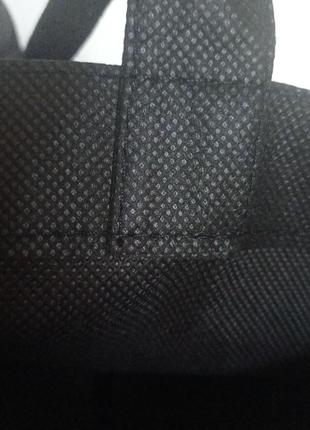 Велика складна господарська чорна сумка +подарунок3 фото