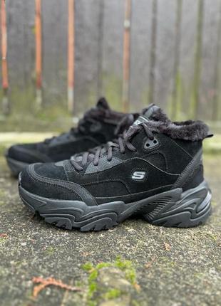 Трендові молодіжні зимові кросівки bulk skechers /сша/, водонепроникні, антиковзаючий хід