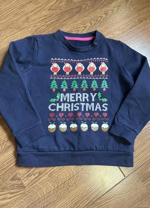 Новорічний реглан кофта утеплений