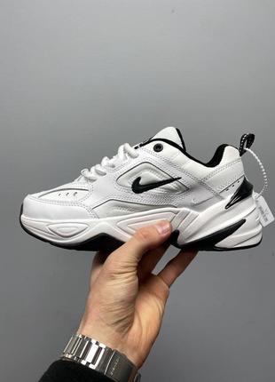 Отличные кроссовки nike m2k tekno white black logo(демисезон)3 фото