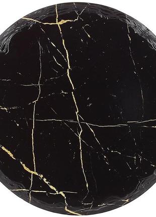 Підставка під гаряче керамічна "golden marble" ø 16 см на корковій основі1 фото