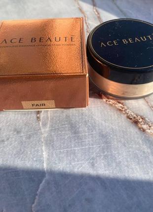 Легкая рассыпчатая пудра effortless radiance loose setting powder от ace beaute3 фото