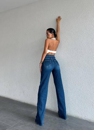 Жіночі трендові джинси труби 2024 з обрізаним низом турція 2024
