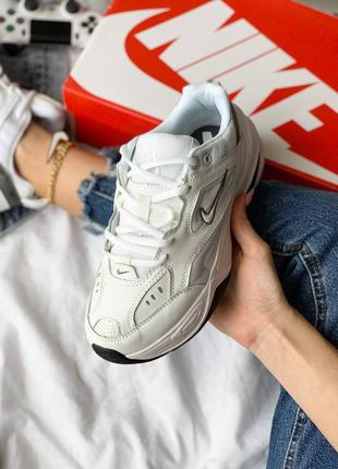 Отличные кроссовки nike m2k tekno white grey(демисезон)8 фото