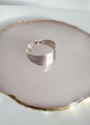 Посріблене кільце мінімалізм перстень каблучка кольцо покриття  срібло 9256 фото