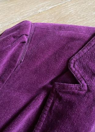 Пиджак велюровый фиолетового цвета под винтаж5 фото