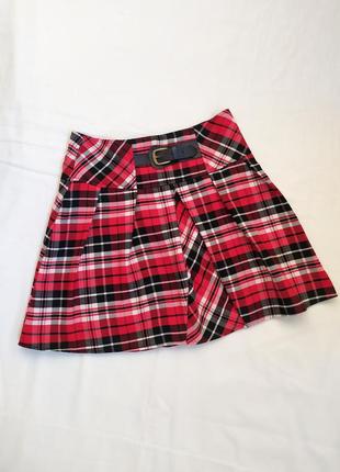 Шотландская юбка мини в складку / юбка в клетку / тренд / школьная юбка плиссе2 фото