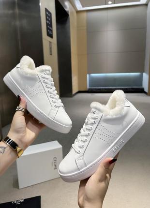 Хутряні кеди в стилі celine