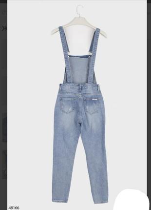Стильный джинсовый комбинезон модный с карманом4 фото