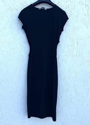 Сукня в рубчик , платье черное1 фото
