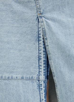 Стильное джинсовое сарафан платье миди с разрезами дизель4 фото