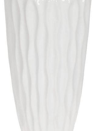Ваза керамічна "stone flower фріда" ø 13x24 см, білий глянець