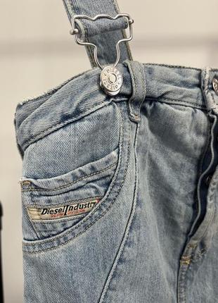 Стильное джинсовое сарафан платье миди с разрезами дизель8 фото
