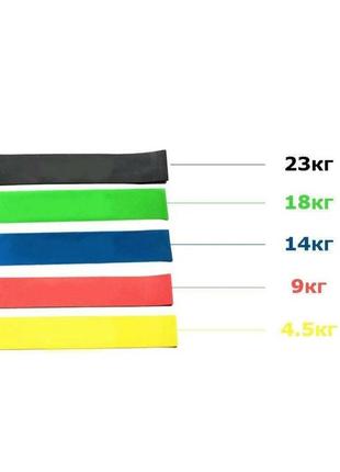 Фитнес резинки fitness rubber bands 5 шт