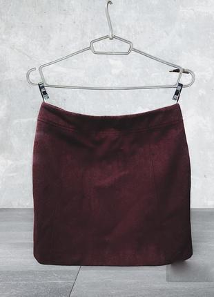Теплая зимняя твидовая мини юбка h&m