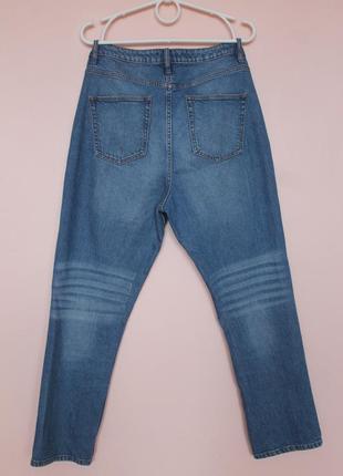 Свет синие джинсы мом, голубые джинсы момы, джинсы бойфренды 46-48 г.6 фото