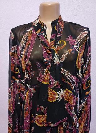 Элегантная удлиненная шифоновая блуза туника2 фото