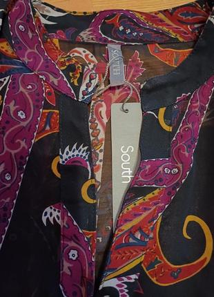 Элегантная удлиненная шифоновая блуза туника5 фото