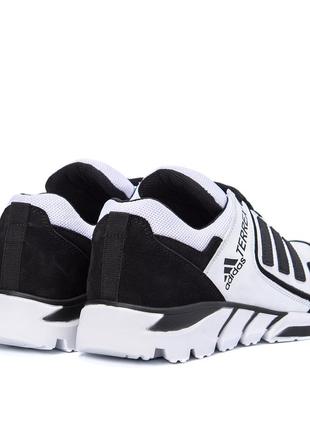 Чоловічі шкіряні кросівки adidas (адідас) terrex white, чоловічі туфлі білі, повсякденні кеди. чоловіче взуття4 фото