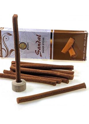 Благовоние sandal dhoop sticks (сандал) (pareen) (10 шт) (смотрите описание) безосновные
