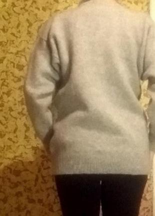 Свитер пуловер лонгслив свитшот джемпер женский кофта теплая натуральная шерсть шотландия2 фото