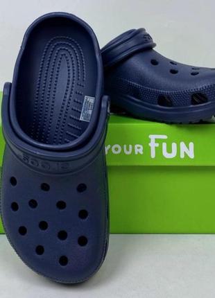 Крокси сабо crocs classic navy сині унісекс усі розміри у наявності