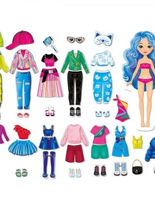Магнитная кукла vladi toys магнитная одевашка (vt3210-12) от 3-6 лет