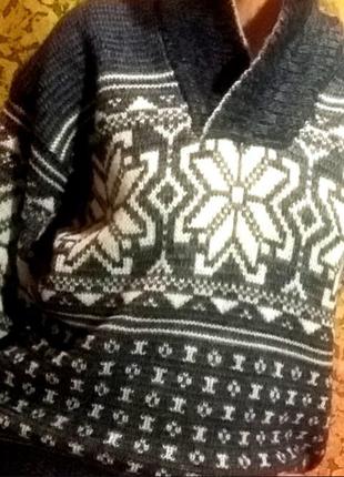 .джемпер свитер пуловер лонгслив свитшот свитер женский мужской теплый с орнаментом